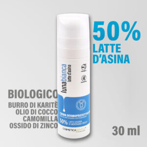 Crema per dermatite con ossido di zinco e latte d’asina 50%