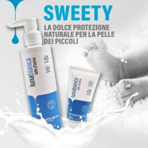 Set Sweety lunabianca latte d'asina composto da baby crema viso & corpo e bagno latte
