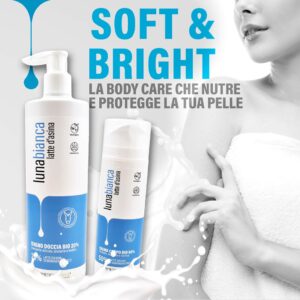 Set Soft bright di lunabianca latte d'asina composto da bagno doccia e crema corpo