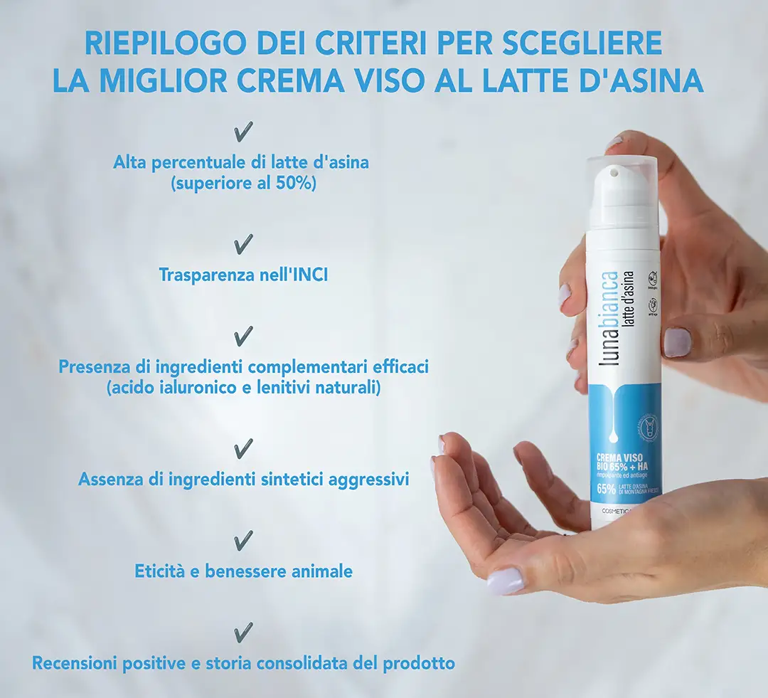 criteri di scelta migliore crema viso al latte d asina